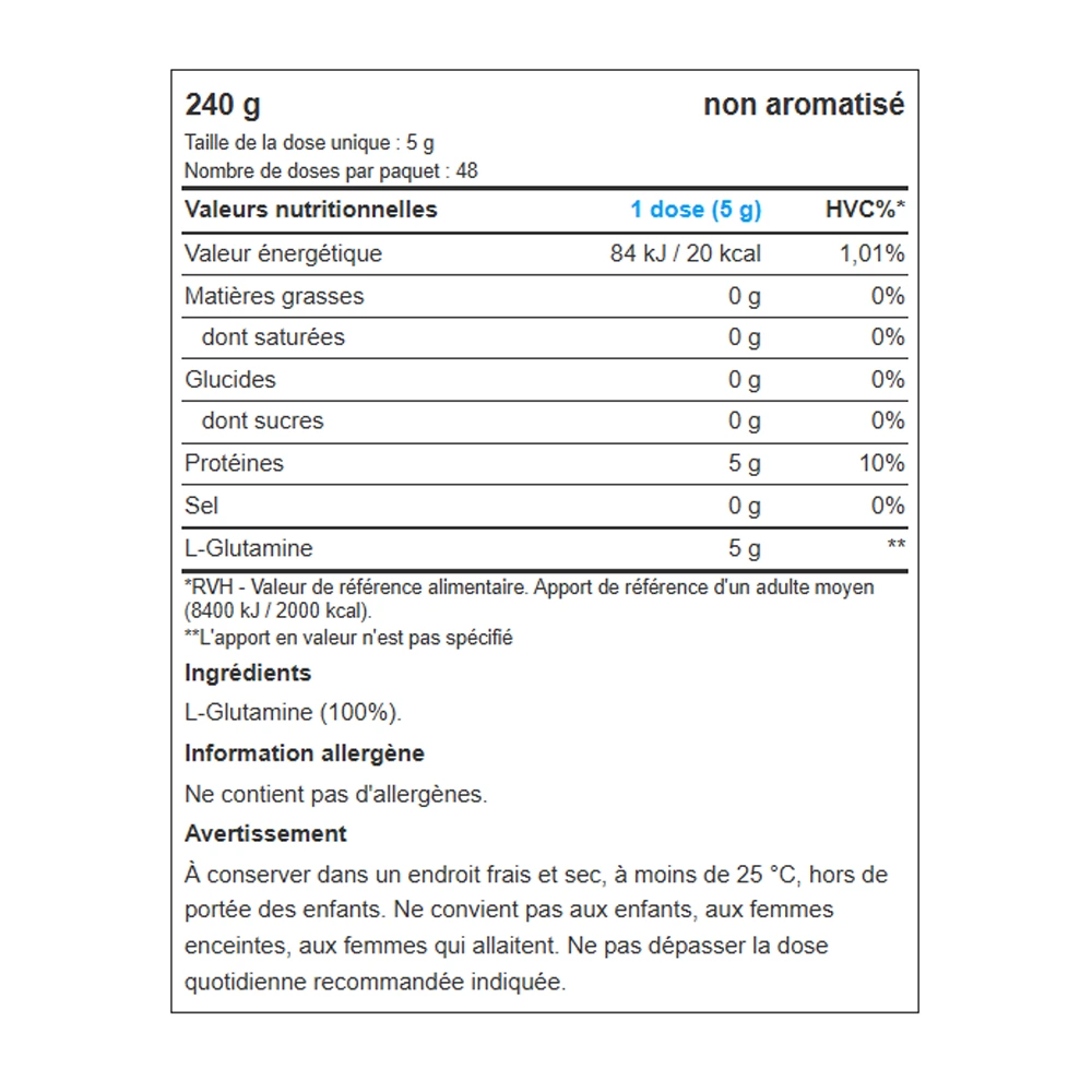 GLUTAMINE BIOTECH USA 240GR